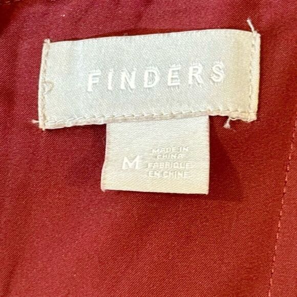 NWOT Finders Keepers Fig Burgundy Fall Visions Off Shoulders Mini Dress Medium - Picture 7 of 12